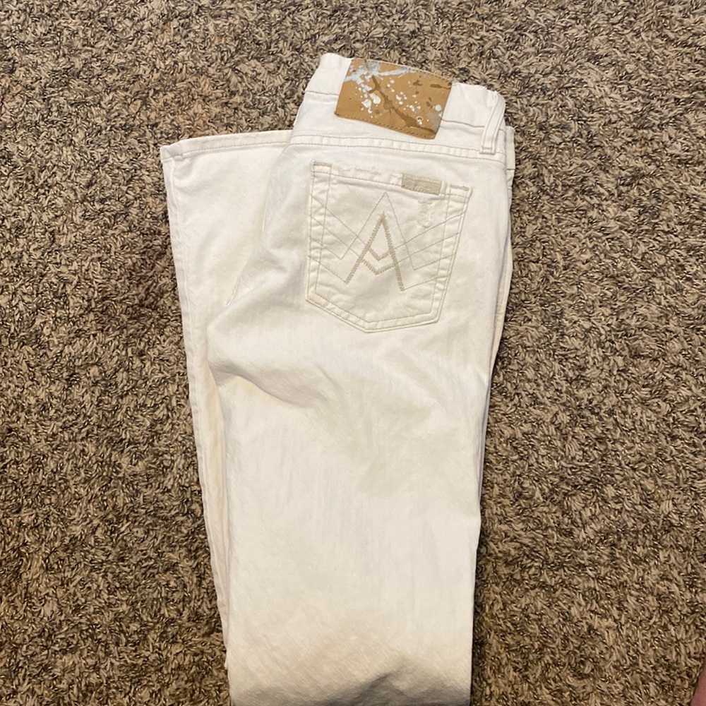 7 for all mankind good used condition bootcut lightly distressed jeans